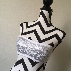 Swirly Sequin Bikini Top